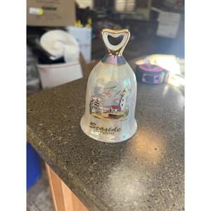 Seaside Season Decorative Ceramic Bell with Lighthouse Design
